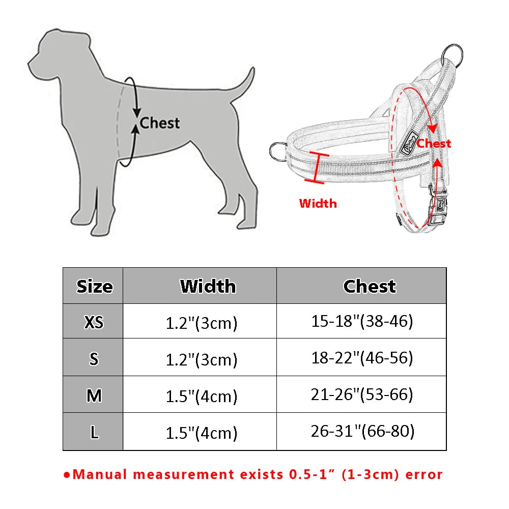 Warm Dog Harness Vest Winter Dog Harnesses Soft Padded Pet Training Harnesses Vests Adjustable for Small Large Dogs Bulldog Pug