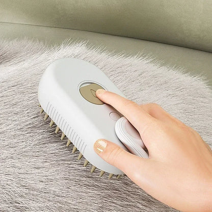 3 in 1 Pet Electric Steam Brush Cat Dog Cleaning Spray Massage Grooming Comb Rotate Handle Pet Hair Removal Beauty Brush