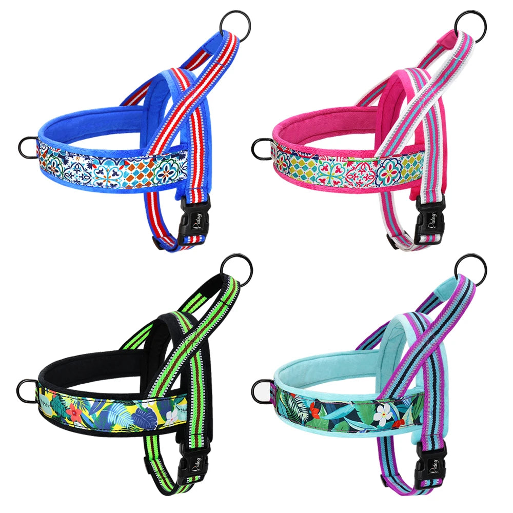 Warm Dog Harness Vest Winter Dog Harnesses Soft Padded Pet Training Harnesses Vests Adjustable for Small Large Dogs Bulldog Pug