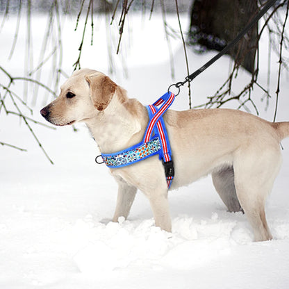 Warm Dog Harness Vest Winter Dog Harnesses Soft Padded Pet Training Harnesses Vests Adjustable for Small Large Dogs Bulldog Pug