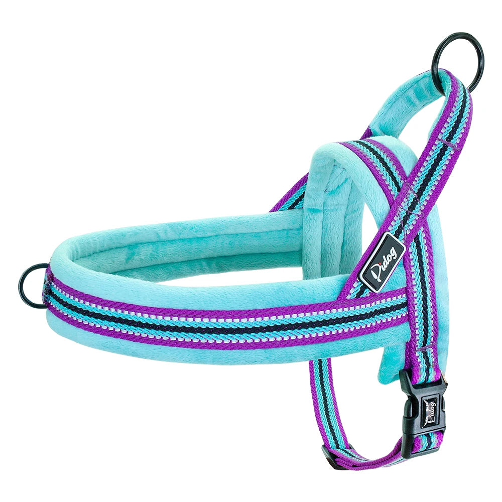 Warm Dog Harness Vest Winter Dog Harnesses Soft Padded Pet Training Harnesses Vests Adjustable for Small Large Dogs Bulldog Pug