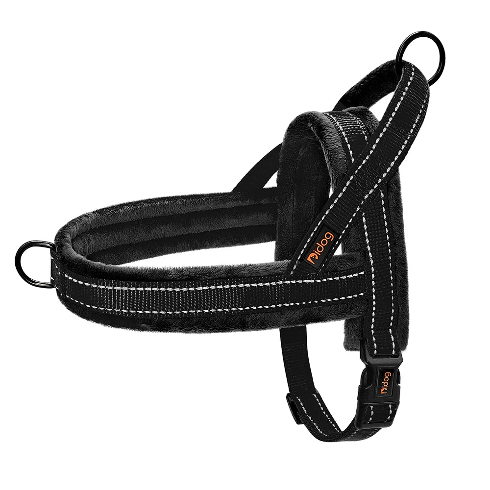 Warm Dog Harness Vest Winter Dog Harnesses Soft Padded Pet Training Harnesses Vests Adjustable for Small Large Dogs Bulldog Pug