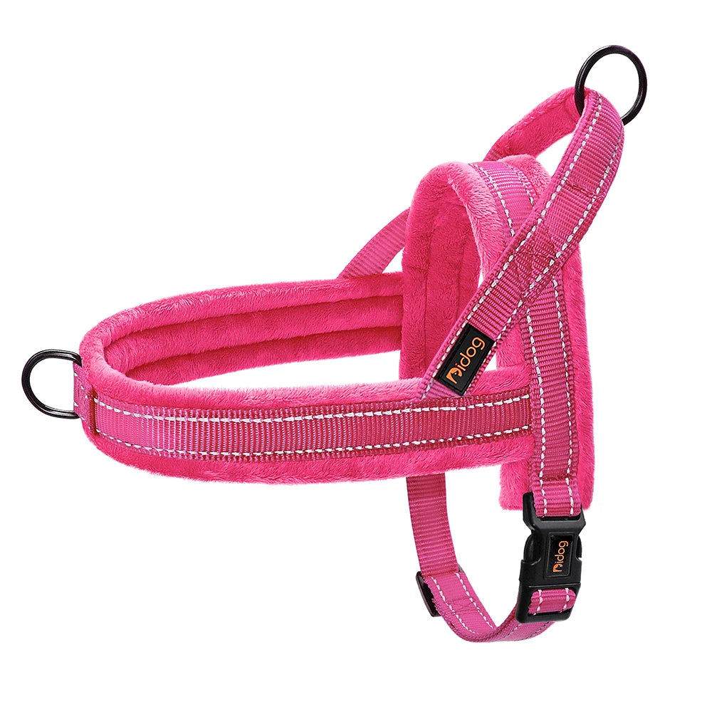 Warm Dog Harness Vest Winter Dog Harnesses Soft Padded Pet Training Harnesses Vests Adjustable for Small Large Dogs Bulldog Pug